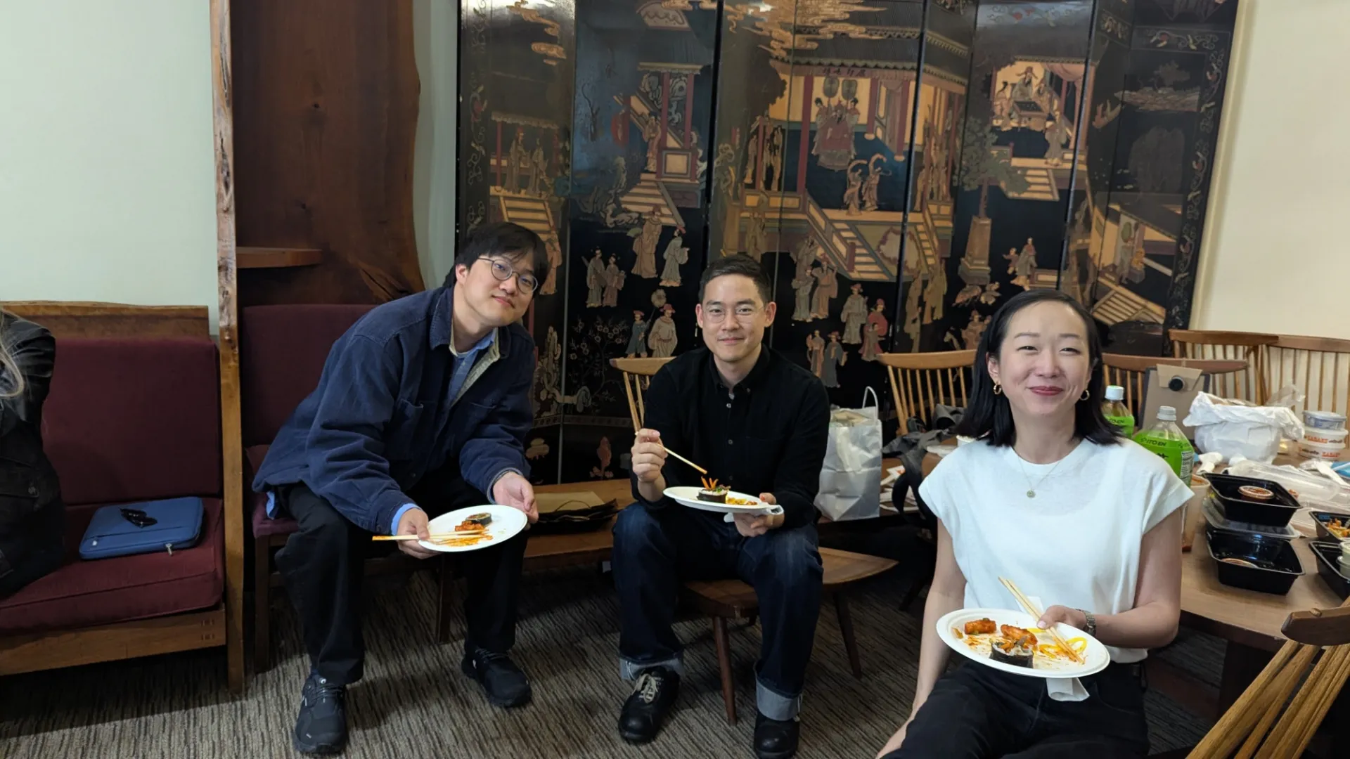 Jaewuk Kim, Junho Peter Yoon, and Hetty Lee (left to right)